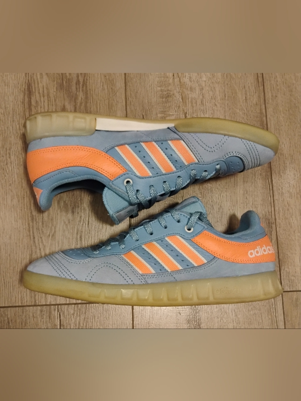 Adidas X Oyster Holdings Handball Top Sneaker Ash Blue Men's Size  9 Unisex